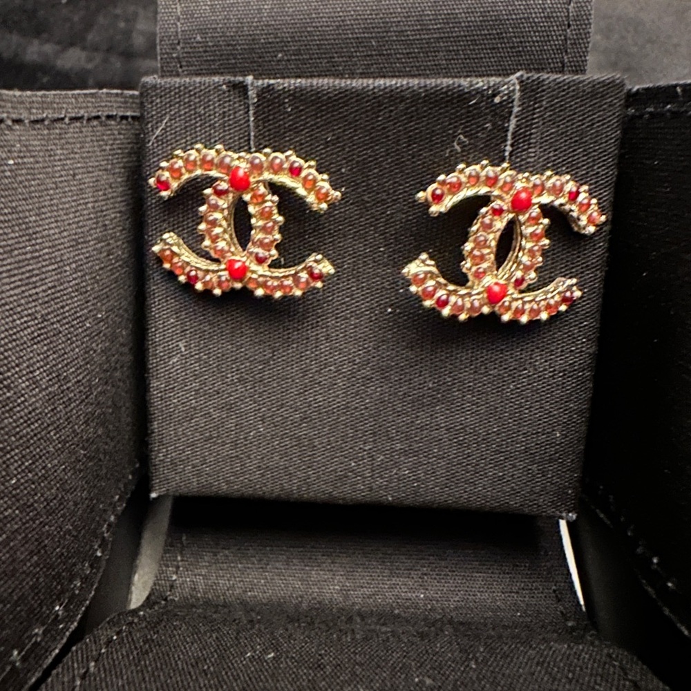 Pair of Chanel Earings -Gold